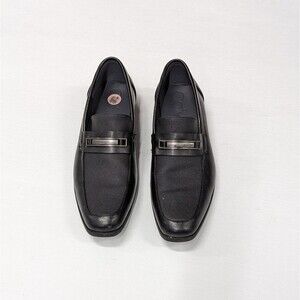 Calvin Klein Men's Size 12 Black Leather Jameson Loafer Dress Shoe